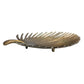 Aluminum Palm Frond Tray, Antique Brass Finish